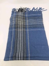 JAMES PRINGLE WEAVERS Scarf Davidson Tartan Plaid Fringed New Acrylic 62" x 11"