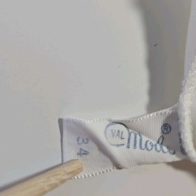Val Mode Vtg Full Slip Women's Size 34 Ivory Nylon Lace Nightgown Lingerie USA