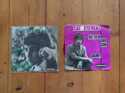 Cat Stevens [2 Single Vinyl] Kitty (Deram 1966) + Matthew and Son