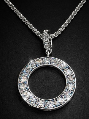 Halskette mit Anhänger und ECHTEN Swarovski  Kristallen NEU