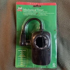 Yule Rite By Rite Aid Black Mechanical Timer. Outdoor Use.