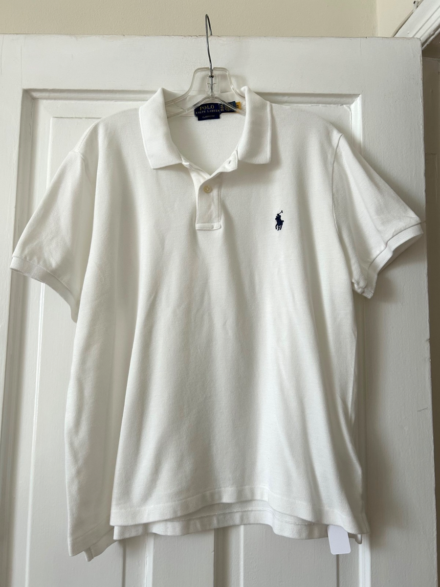 Polo Ralph Lauren Women White Classic Fit Sport Polo Shirt Sz. XL
