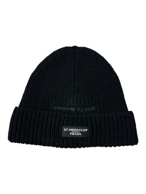 North Sails x Prada 36th America s Cup Wool Beanie Black M/L Authentic