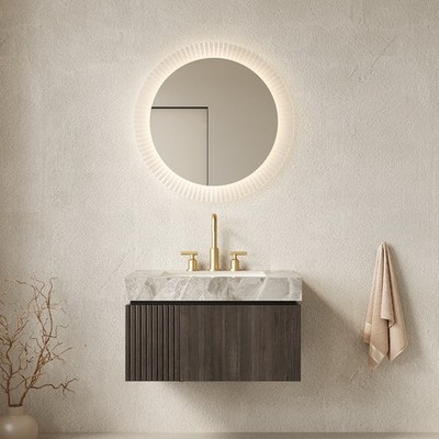 MURI 30'' Bathroom Vanity&Sink, Floating Plywood Storage Cabinet with Drawer&Do