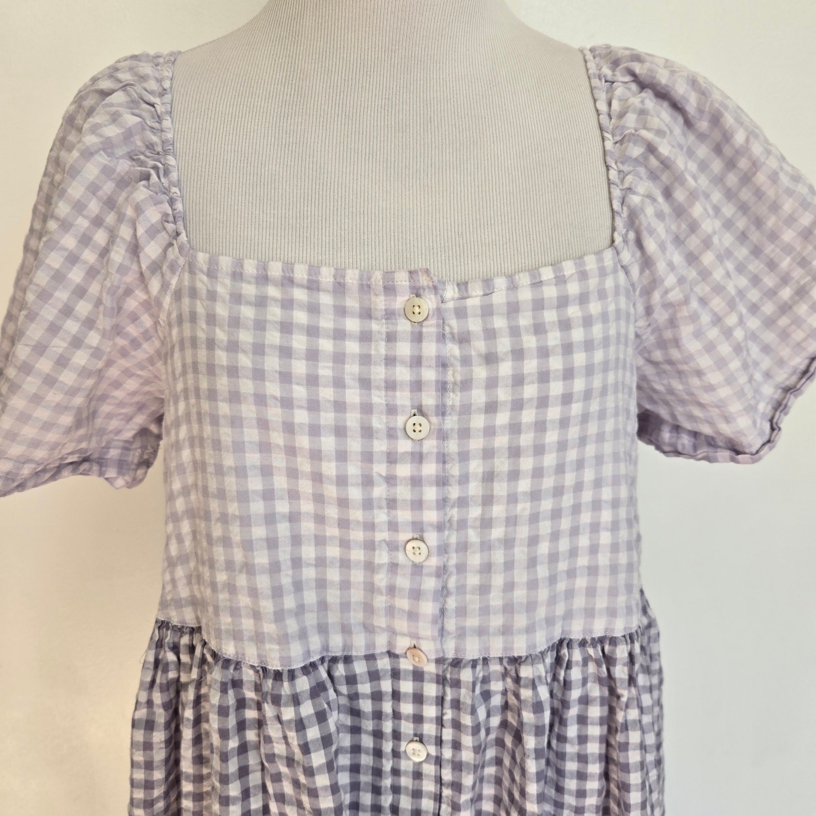 Madewell Patchwork Gingham Cottage Oversized Midi… - image 5