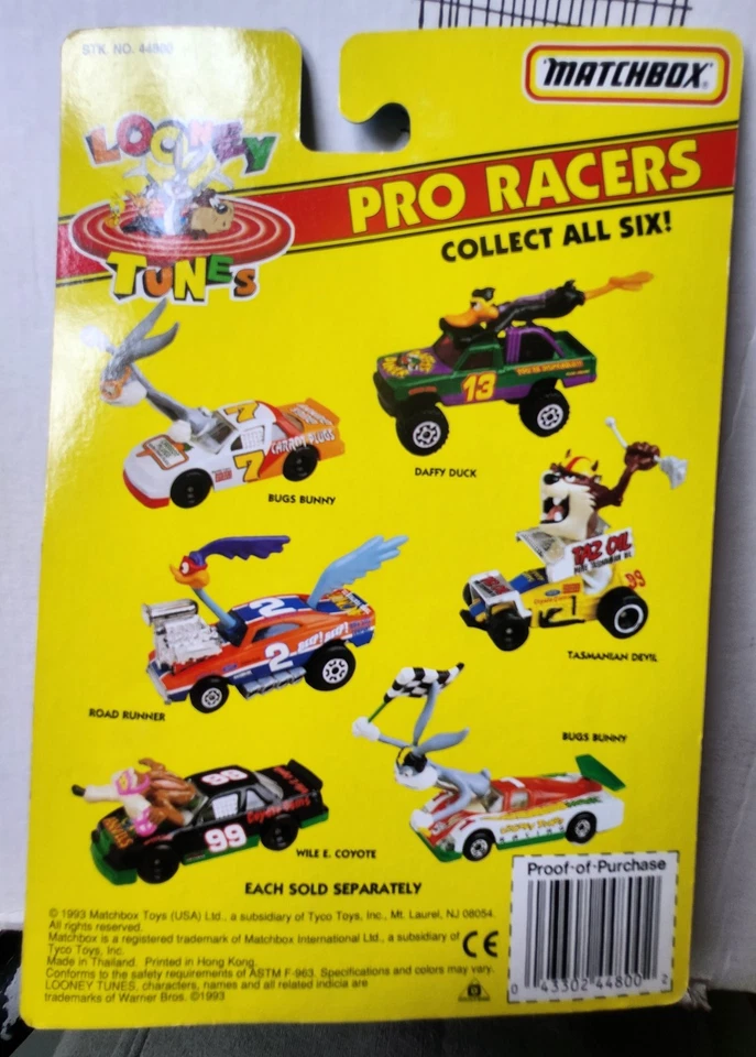VGT 1993 Matchbox Looney Tunes Pro Racers Road Runner Dodge  #2 - Image 2 of 2