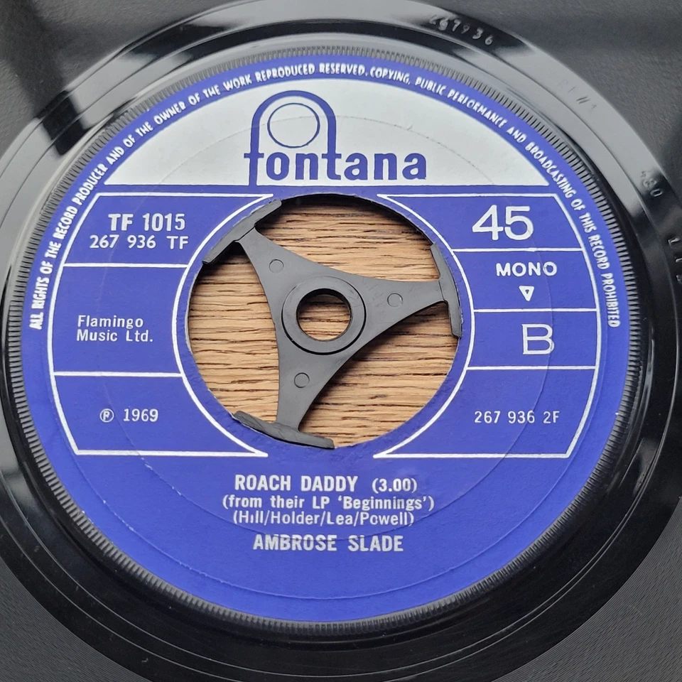AMBROSE SLADE Genesis / Roach Daddy 1969 UK Fontana TF 1015 RARITY LOVELY COPY - Image 4 of 4