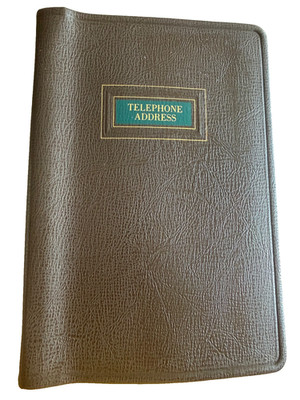 At-A-Glance Vinyl Cover Telephone Address Book Wirebound 1000 Entries 6x8 Inches