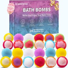 Bath Bombs for Women Men, Basket Set for Mothers Day Gifts for Mom, 24-Pack...