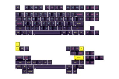 DROP + MiTo MT3 Cyber Custom Keycap Set, ABS Hi-Profile Keycaps, Doubleshot L...