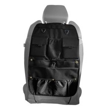 Car Seat Back Organizer with Multiple Storage Pockets, Black Mesh and black