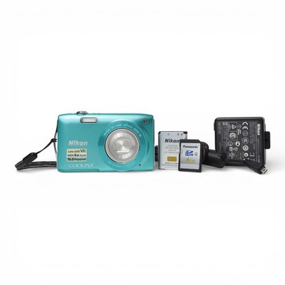 Nikon Coolpix S3300 Digitalkamera Kamera 16MP türkis, geprüft