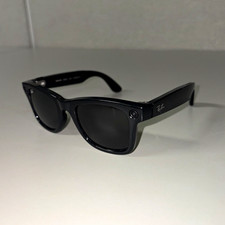 Ray-Ban Men s Rectangular Sunglasses Black Plastic Frame Tinted Black Lenses