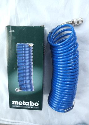  Metabo Spiralschlauch Druckluftschlauch 6mm x 8mm / 7,5 meter  Max 8 bar