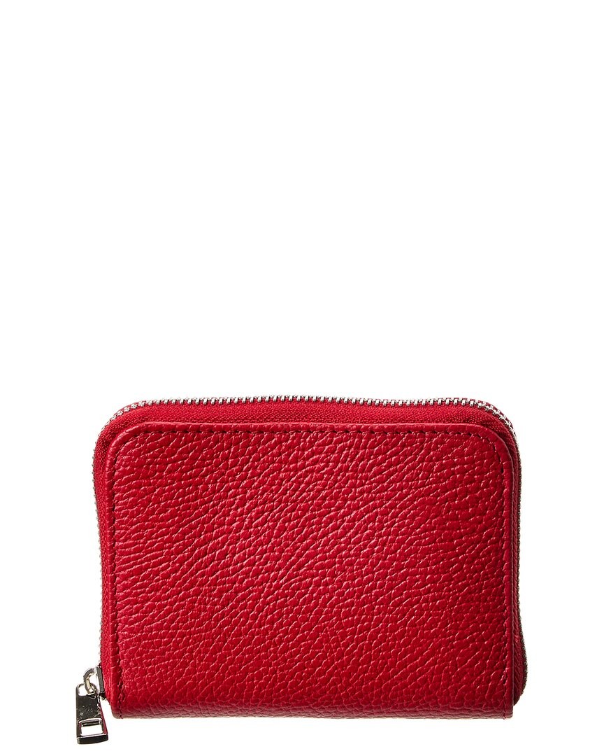 Женский кошелек из итальянской кожи красного цвета