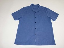 Tommy Bahama Men's Coastal Breeze IslandZone Camp Silk Shirt Size Large Blue L