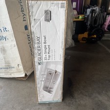 Glacier Bay 33 in Single Bowl Dual Mount Kitchen Sink Brushed Stainless Steel