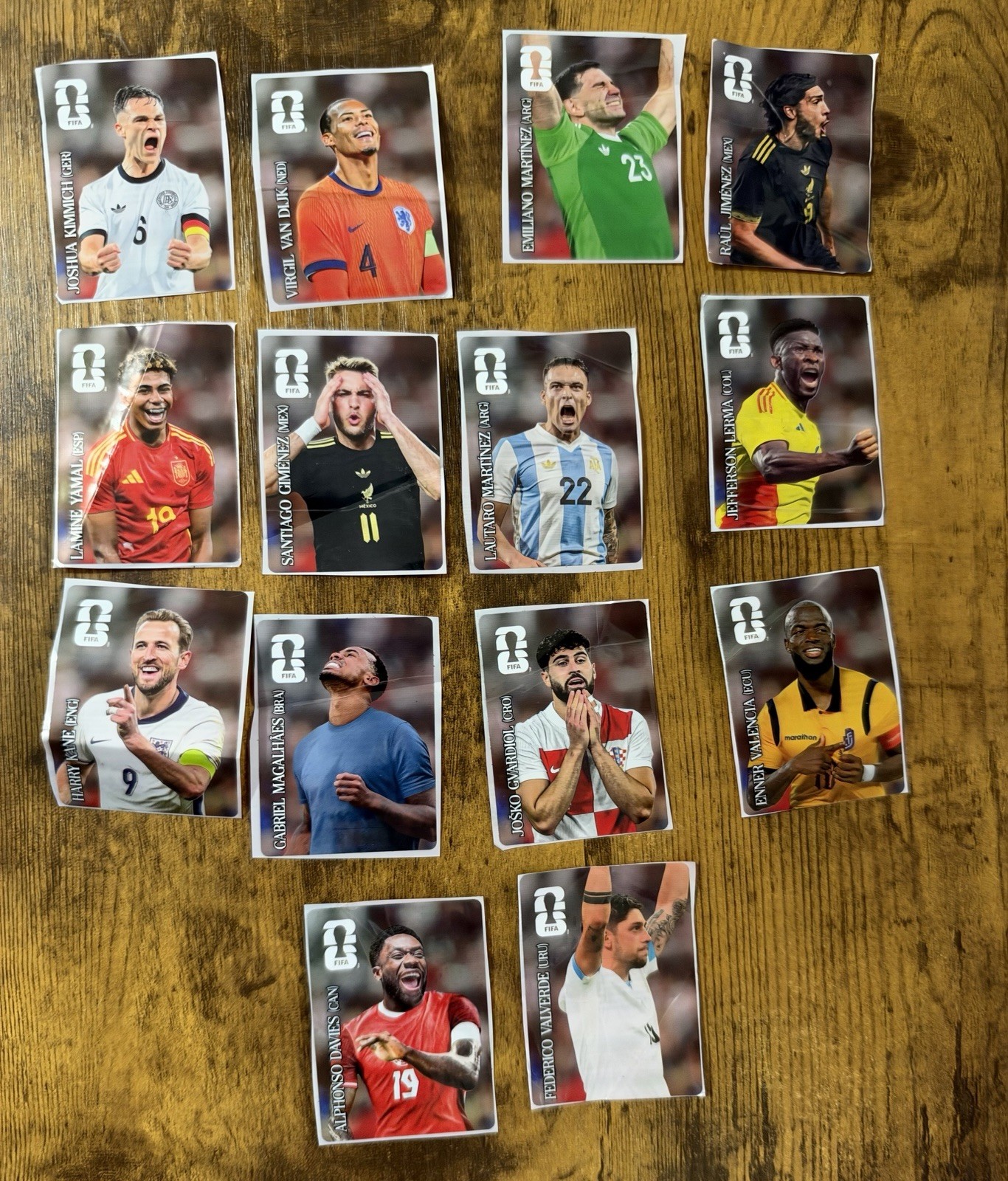 Panini FIFA World Cup 2026 Coca-Cola Bent Lat Exclusive Complete Set 14 Stickers