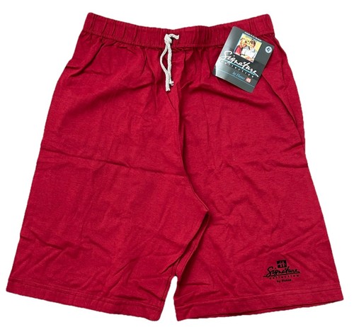 VTG 90s NOS HANES SIGNATURE COLLECTION ADULT XL SHORTS DARK RED JOE MONTANA