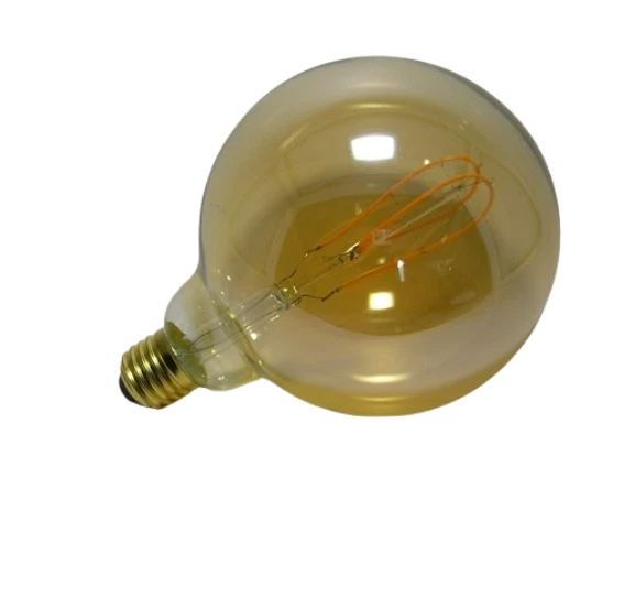 Bombilla LED de filamento Deco G125 oro 5W gradable