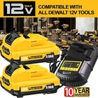 2Pack for DEWALT 12V 3Ah Lithium-Ion Battery DCB124 DCB120 DCB127-2 /Charger