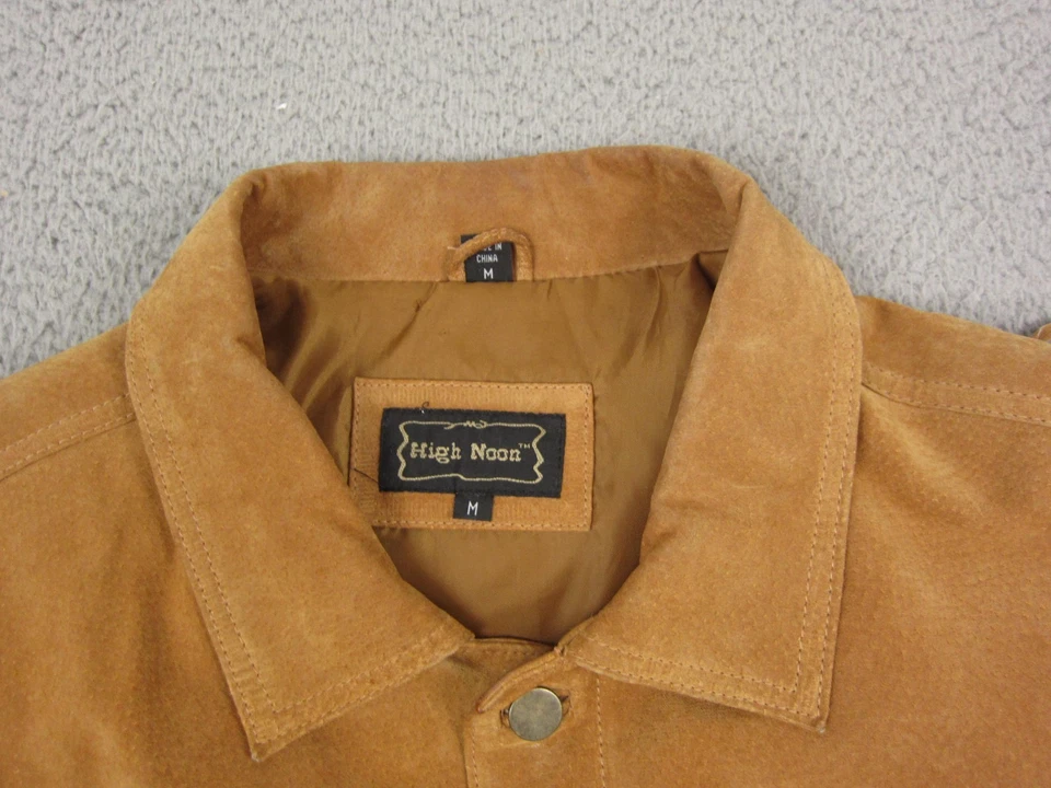 Chaqueta de Cuero Vintage Alto Mediodía Para Hombre Grande Marrón Flecos Occidentales Vaquero Rodeo Foto 3 de 4