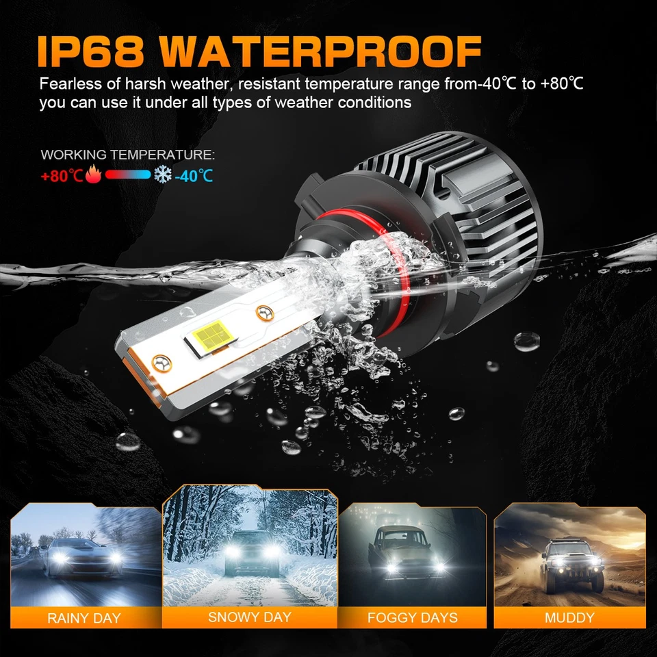 For Cadillac Eldorado 1992-2002 Headlight Hi-Low Beam & Fog Lights Bulbs Kit - Image 4 of 4