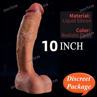 #ad #ad Realistic 10quot; Lifelike Skin Molded Real Dong Thick Big Toy Use Lubricant Women $36.99