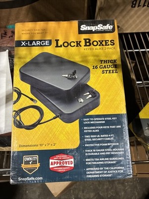 SnapSafe Large Lock Box with 2 Keys