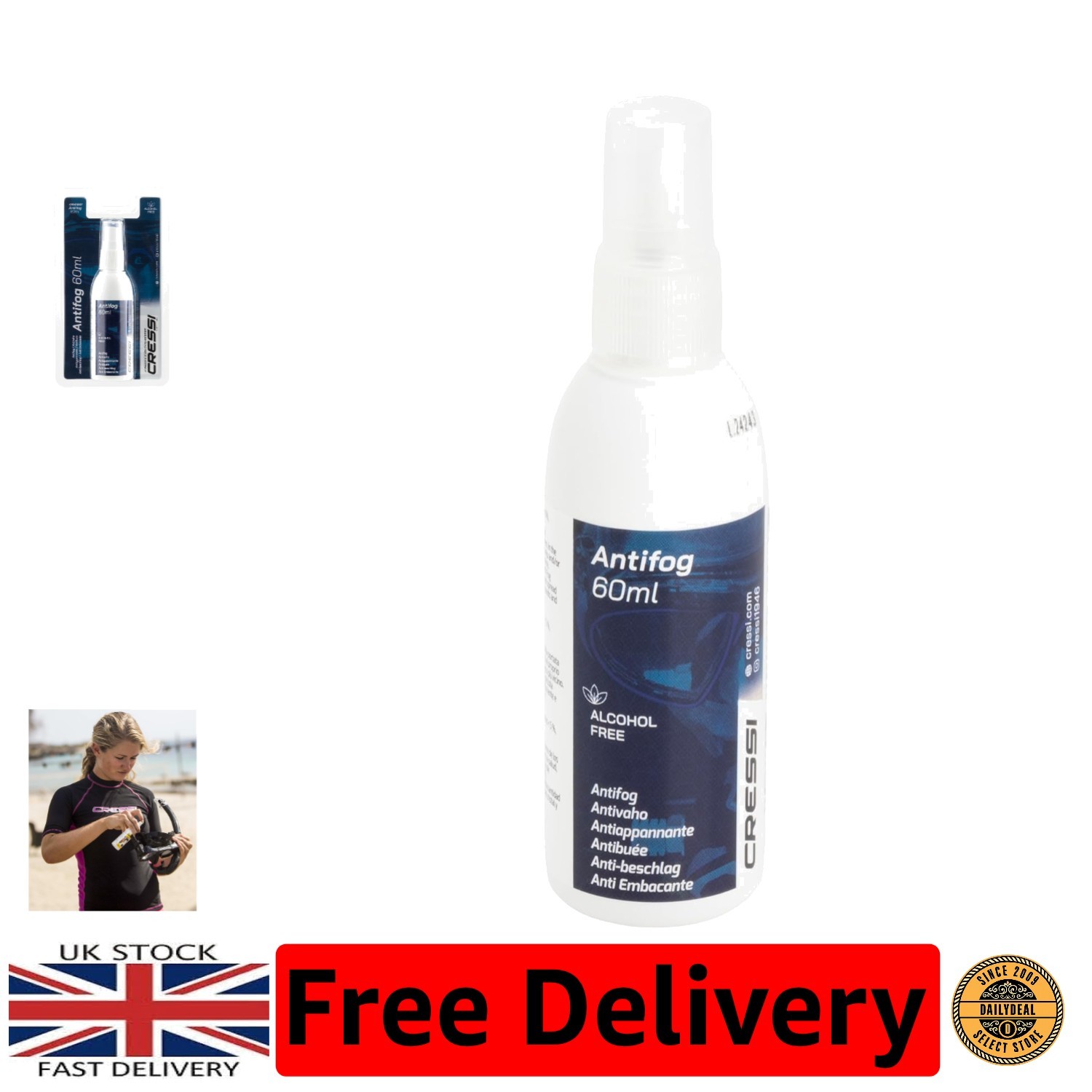 Spray antiniebla versátil - seguro para todas las gafas, fórmula de 60 ml ideal para niños