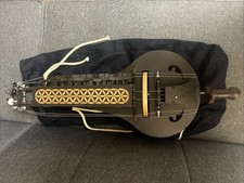 Beautiful Black Hurdy Gurdy, "Flower of Life" Handcrafted By Arhaika, Ukraine