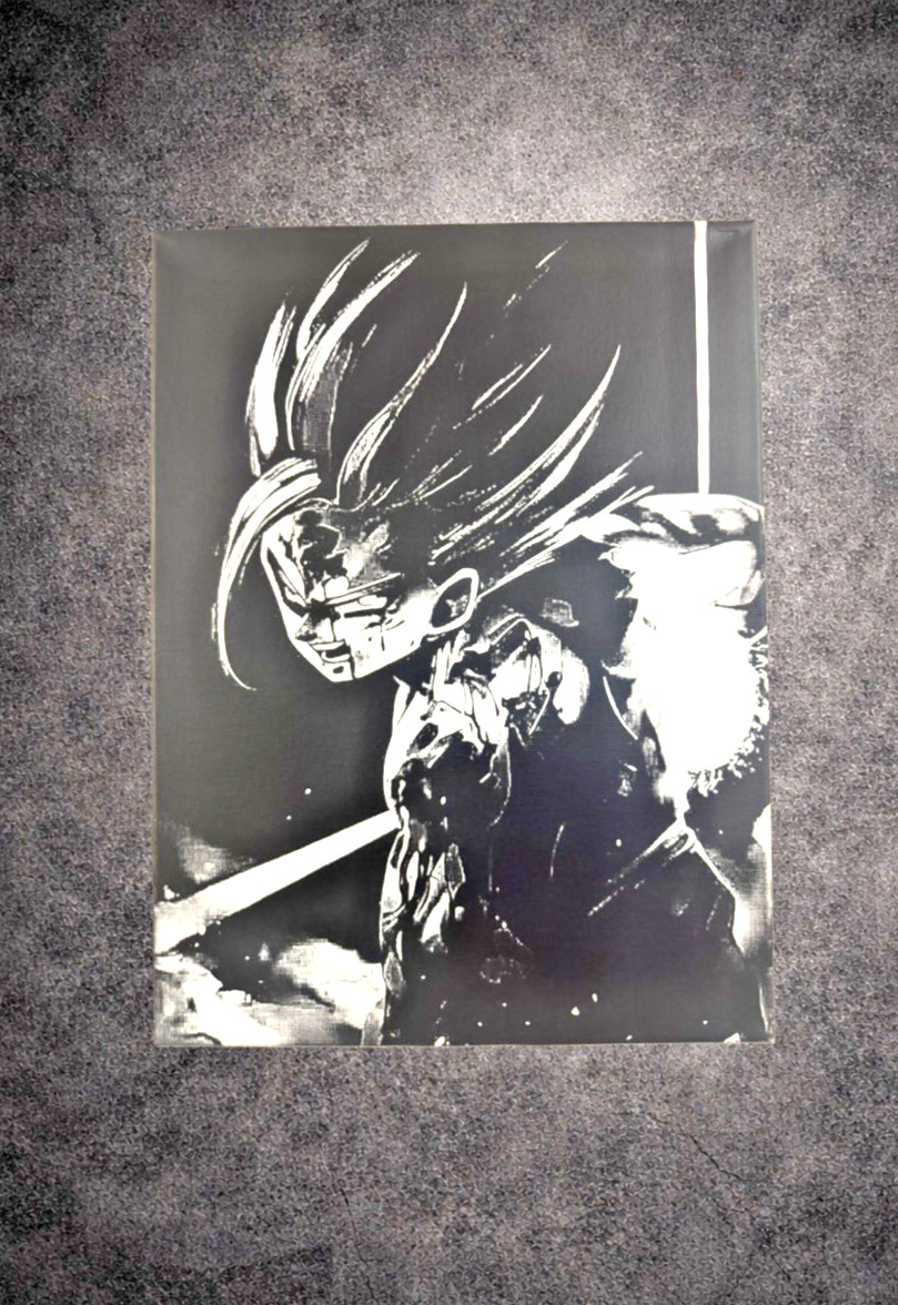 Tableau Gohan SSJ2 Dragon Ball Z Cell Toile Murale 30x40 cm Cadeau Manga