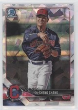 2018 Bowman Chrome Prospects Atomic Refractor Yu Chang Yu-Cheng #BCP128 fm0