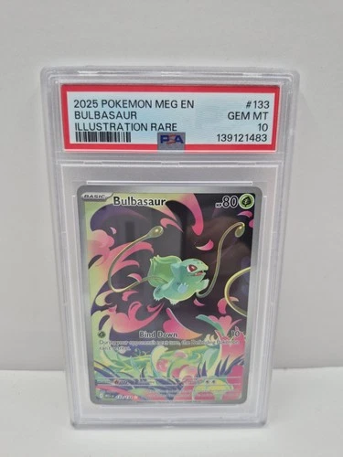Bulbasaur - Illustration Rare ME01: Mega Evolution 133/132  PSA 10 Pokemon