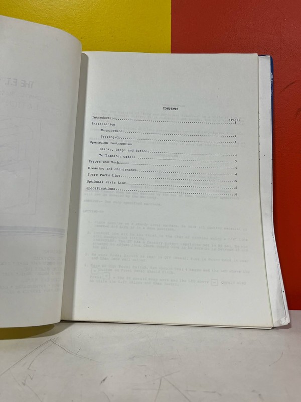 MGI SYSTEMS 1087 Automatic Mass Wafer Transfer System Installation & Op Manual