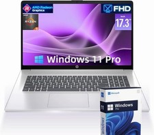 HP 17.3" Laptop Notebook Win11Pro 2.7 4.3GHz AMD Ryzen 5-7430U 16GB RAM 512GB SS