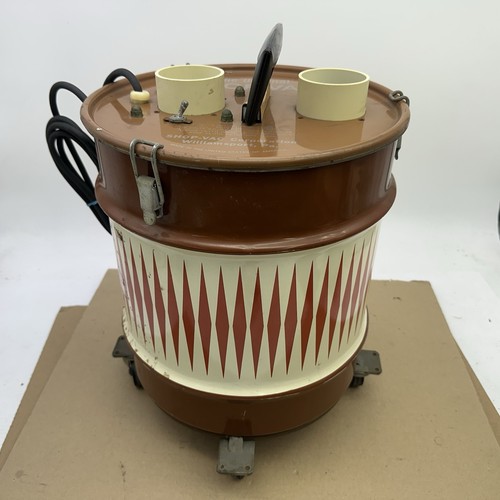 Vintage Original Shop-Vac Wet Dry Model 5 Gal USA Brown Metal Can Model 222 MCM