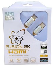 White HDR HDMI 2.1 Cable, 10K 8K 60Hz, 4K 120Hz, Dolby Vision, 3 Feet