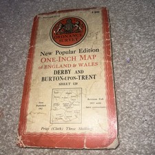 Ordnance Survey One Inch Map Of England And Wales - Retro/Vintage/Collectible
