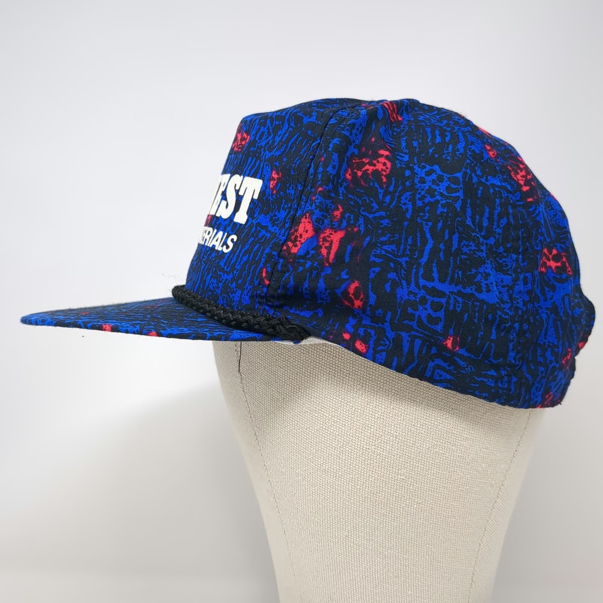 5 Panel Blue One Size Snapback Hat BMC West Building Materials All Over Print View 3