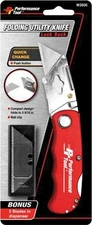 Performance Tools W2600 Folding LB Utility Knife - Red