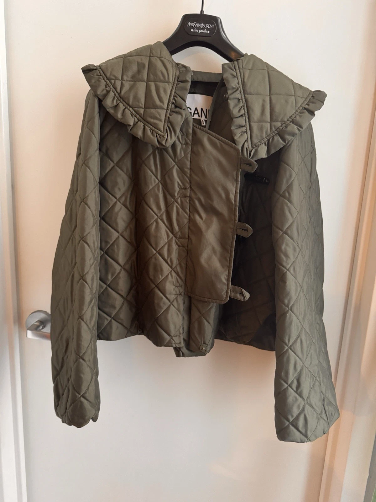 Ganni Green Collared Jacket Size 32