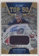 2019-20 Upper Deck Allure Top 50 Jersey 16/25 Elvis Merzlikins #T50-44 Auto 5b7