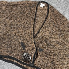 Soft Surroundings Shawl One Size Mei Ling Sweater Cape Poncho Brown Goblincore