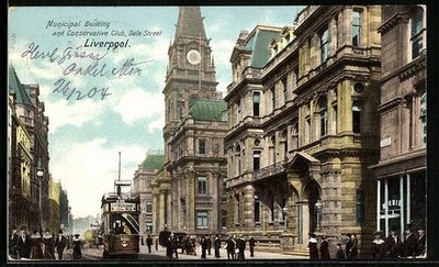 AK Liverpool, Municipal Building and Conservative Club, Dale Street, Strassenba 