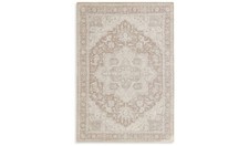 Vintage Effect Neutral Flatweave Rug 120x170cm Distressed Living Room