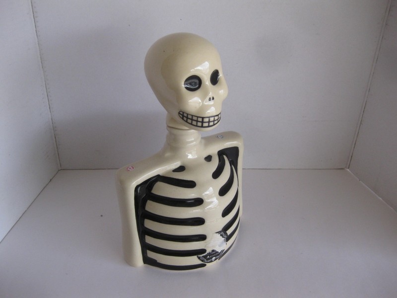Skelly Azulejos Tequila Glazed Pottery Bottle