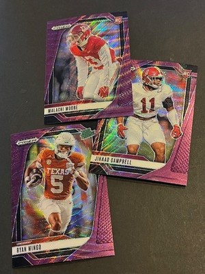 2025 Panini Prizm Draft picks Purple Wave Football SB007