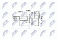 Gelenksatz Antriebswelle Nty NPZ-NS-080 FüR Nissan Almera N16 2 Hatchback Dci