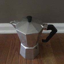 Moka Caffettiera Vintage ABC - Classica Alluminio 6 Tazze Piano Cottura Espresso Rusinallo